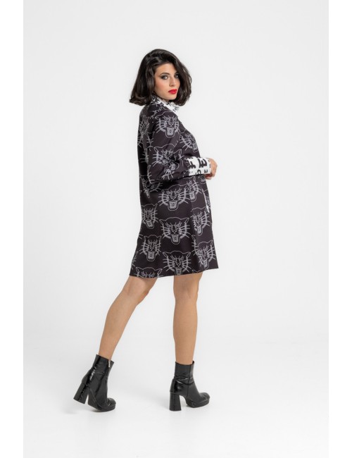 VESTIDO CON CUELLO CAMISERO DE CORTE A BE FREE