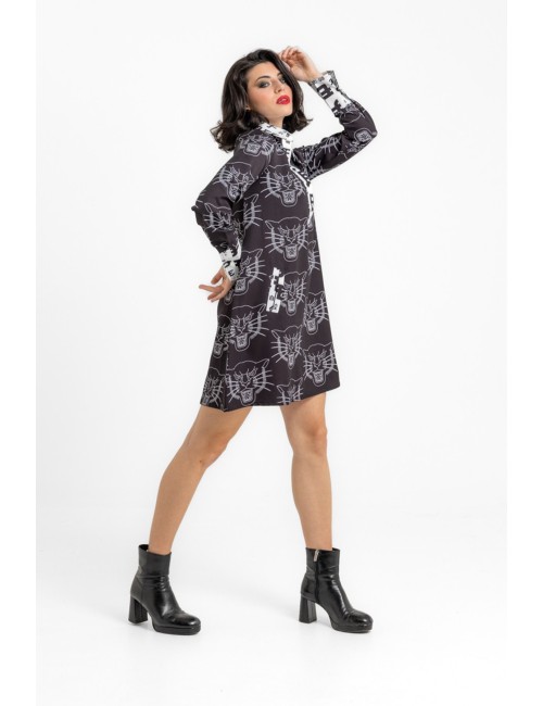 VESTIDO CON CUELLO CAMISERO DE CORTE A BE FREE