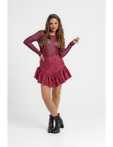 FALDA MINI VOLANTE EN PICO ANIMAL INSTINCT