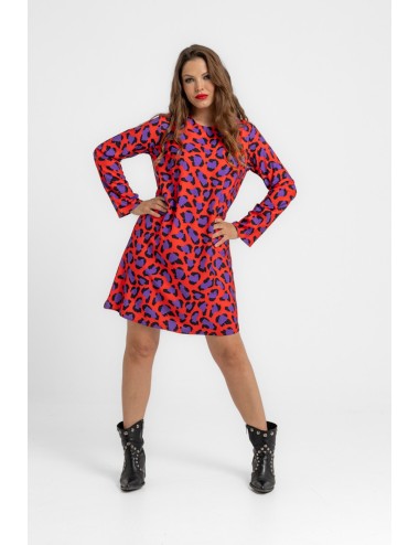 VESTIDO CUELLO REDONDO CORTE A ANIMAL INSTINCT