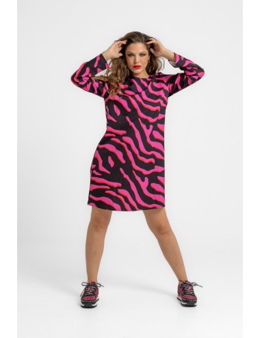 VESTIDO CUELLO REDONDO CORTE A FEM REX