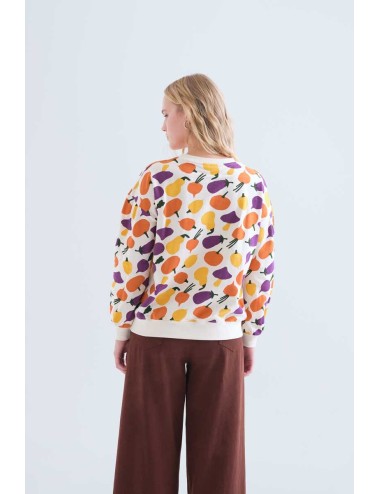 SUDADERA 100% ALGODÓN CON ESTAMPADO DE VERDURAS