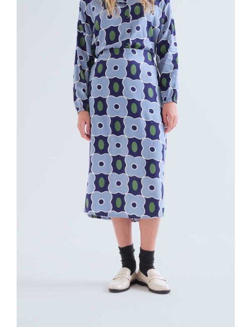 FALDA MIDI CON ESTAMPADO INVERNESS