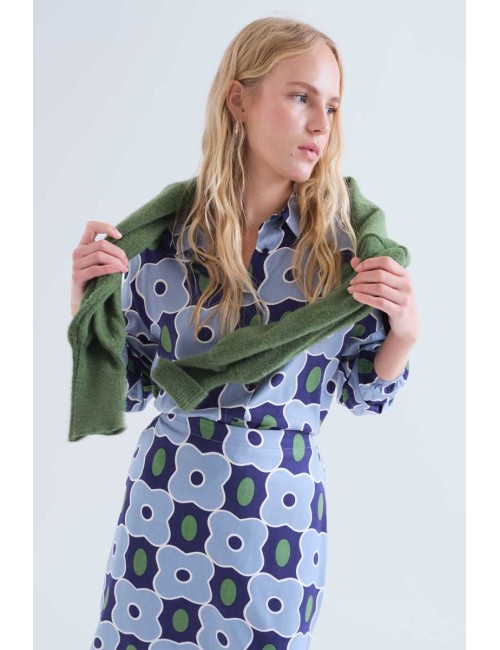 FALDA MIDI CON ESTAMPADO INVERNESS
