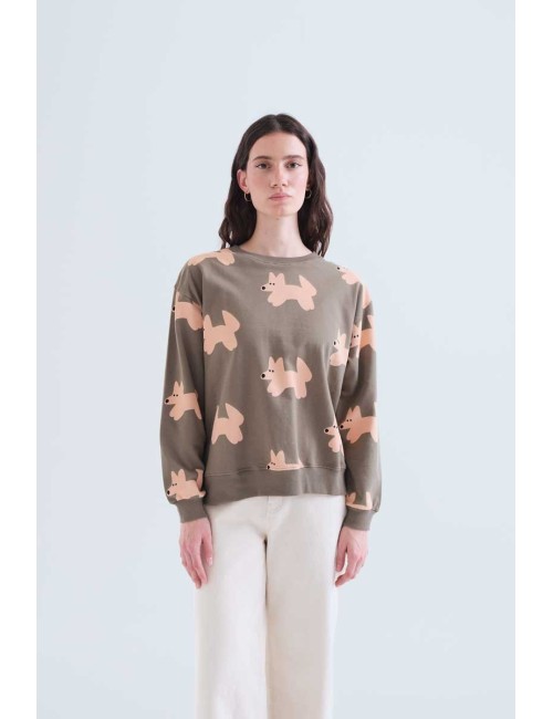 SUDADERA 100% ALGODÓN CON ESTAMPADO VOLPE