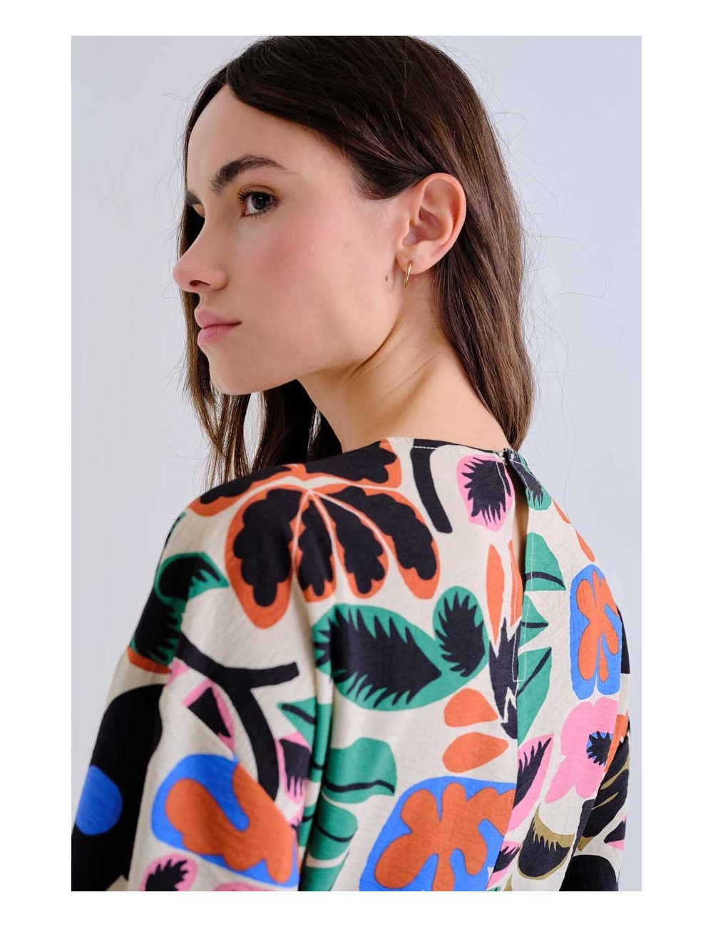 VESTIDO CORTO CON ESTAMPADO NEO GARDEN