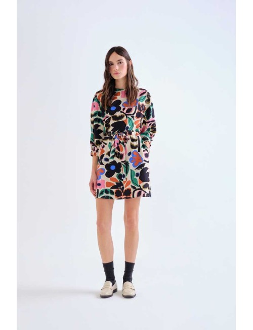 VESTIDO CORTO CON ESTAMPADO NEO GARDEN