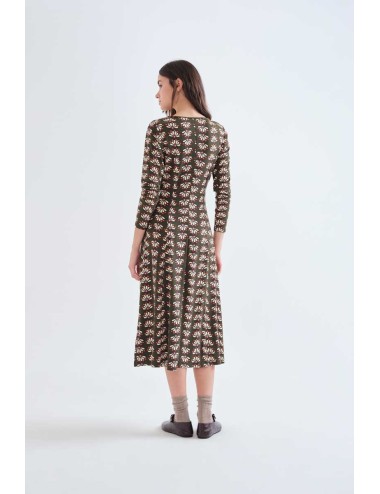VESTIDO MIDI CON ESTAMPADO GEOMETRY