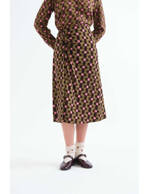 FALDA MIDI CON ESTAMPADO ABERDEEN