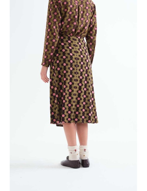 FALDA MIDI CON ESTAMPADO ABERDEEN