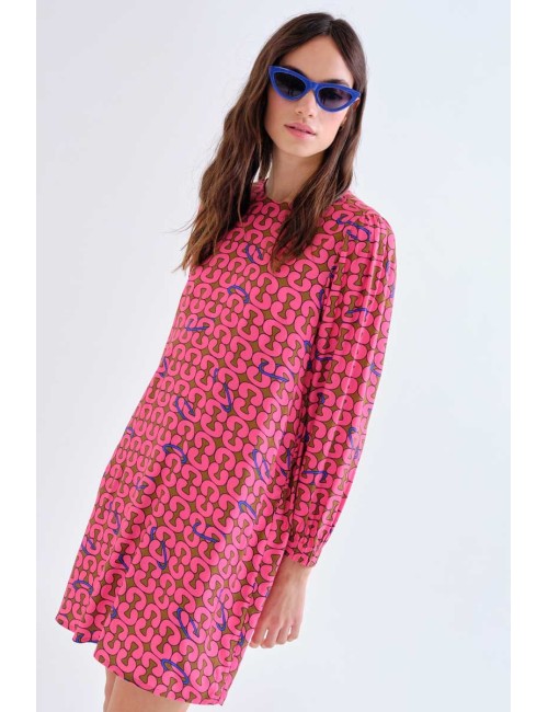 VESTIDO CORTO ESTAMPADO  ARQUITEC