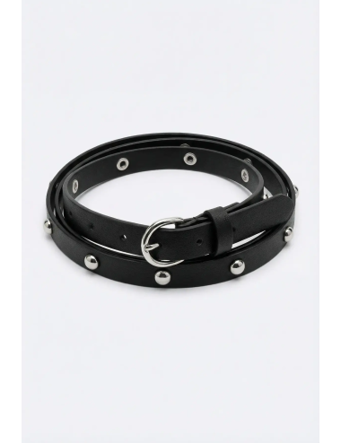 CINTURÓN TACHAS NEGRO
