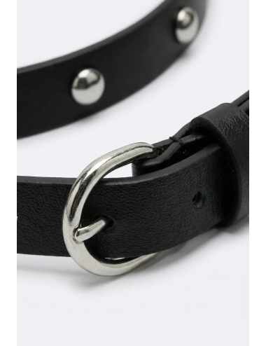 CINTURÓN TACHAS NEGRO