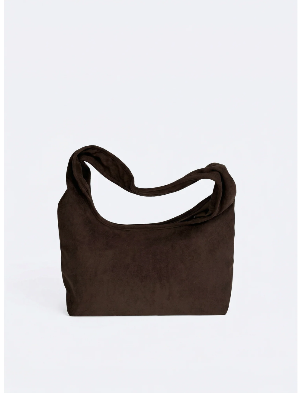 BOLSO DE HOMBRO EFECTO ANTE MARRÓN