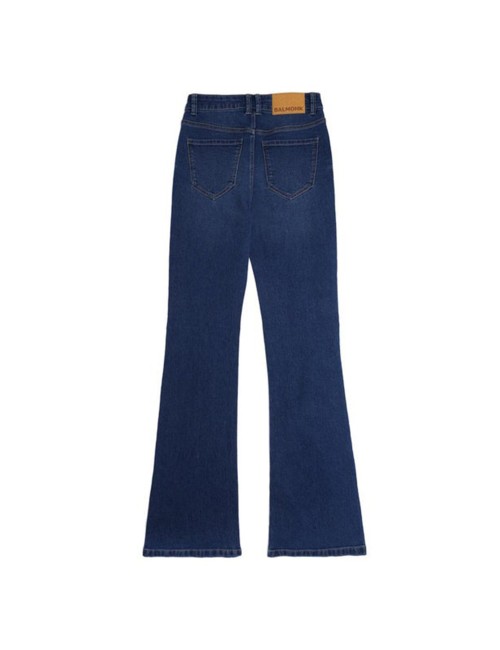JEANS FLARE HIGH RISE AZUL MARINO