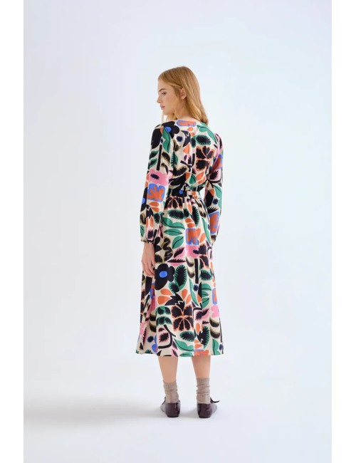 VESTIDO MIDI CON ESTAMPADO NEO GARDEN