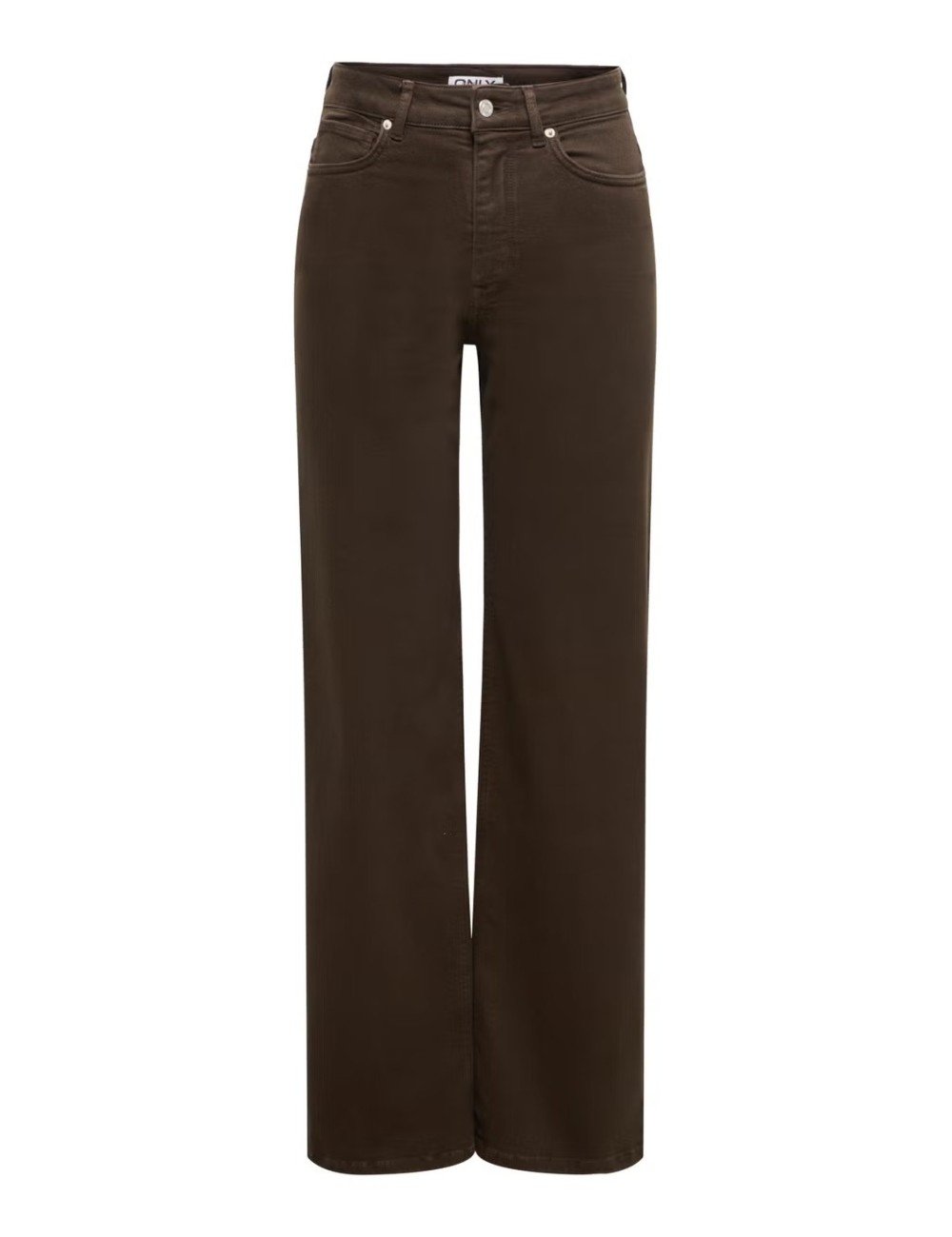 JEANS CINTURA ALTA WIDE LEG  MARRÓN