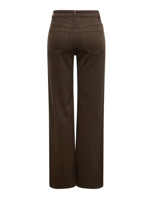 JEANS CINTURA ALTA WIDE LEG  MARRÓN