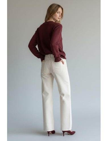 PANTALÓN WIDE DENIM BEIGE