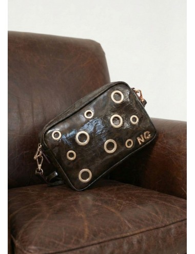 BOLSO BANDOLERA OJALES MARRÓN