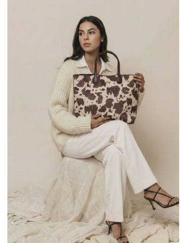 BOLSO SHOPPER ANIMAL PRINT VACA