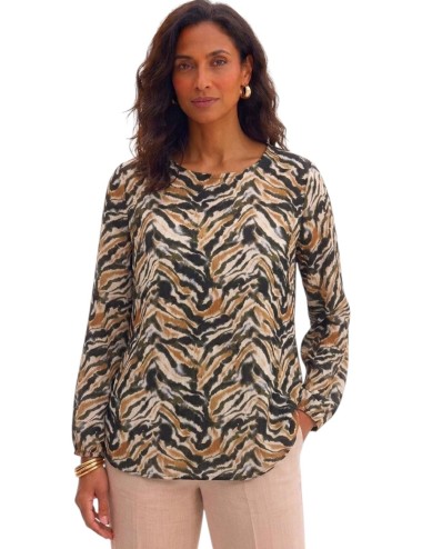 BLUSA MANGA LARGA ESTAMPADO ANIMAL PRINT