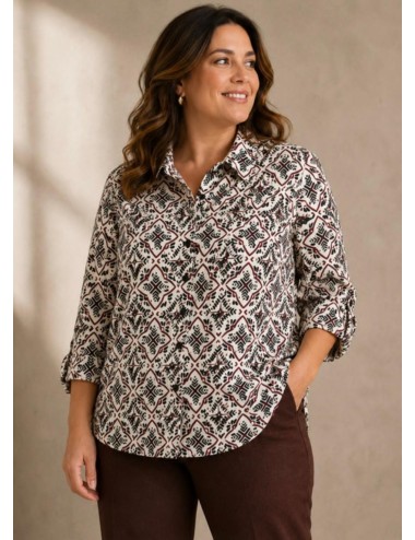 CAMISA ESTAMPADO GEOMÉTRICO ÉTNICO