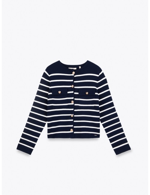 CHAQUETA PUNTO RAYAS