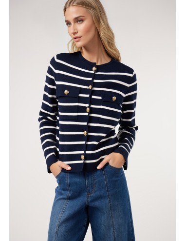 CHAQUETA PUNTO RAYAS