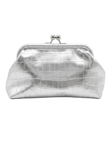 BOLSO DE FIESTA RELIEVE PLATA