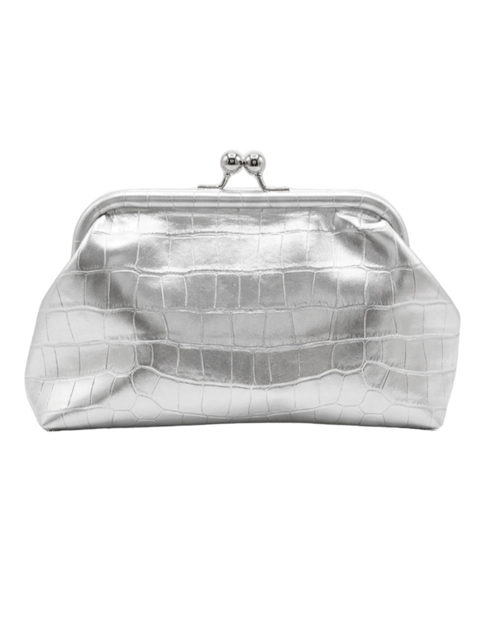 BOLSO DE FIESTA RELIEVE PLATA