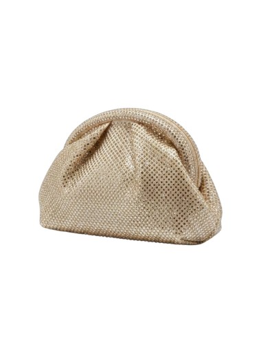 BOLSO DE FIESTA CON ABALORIOS ORO