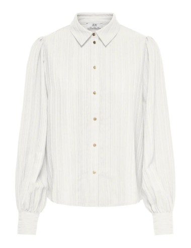 CAMISA TEXTURIZADA CON MANGAS ABULLONADAS BLANCA