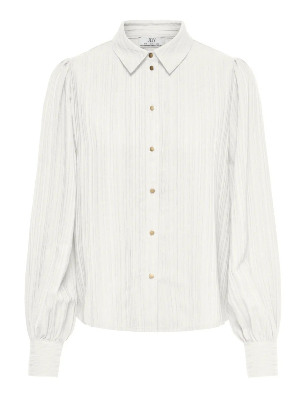 CAMISA TEXTURIZADA CON MANGAS ABULLONADAS BLANCA