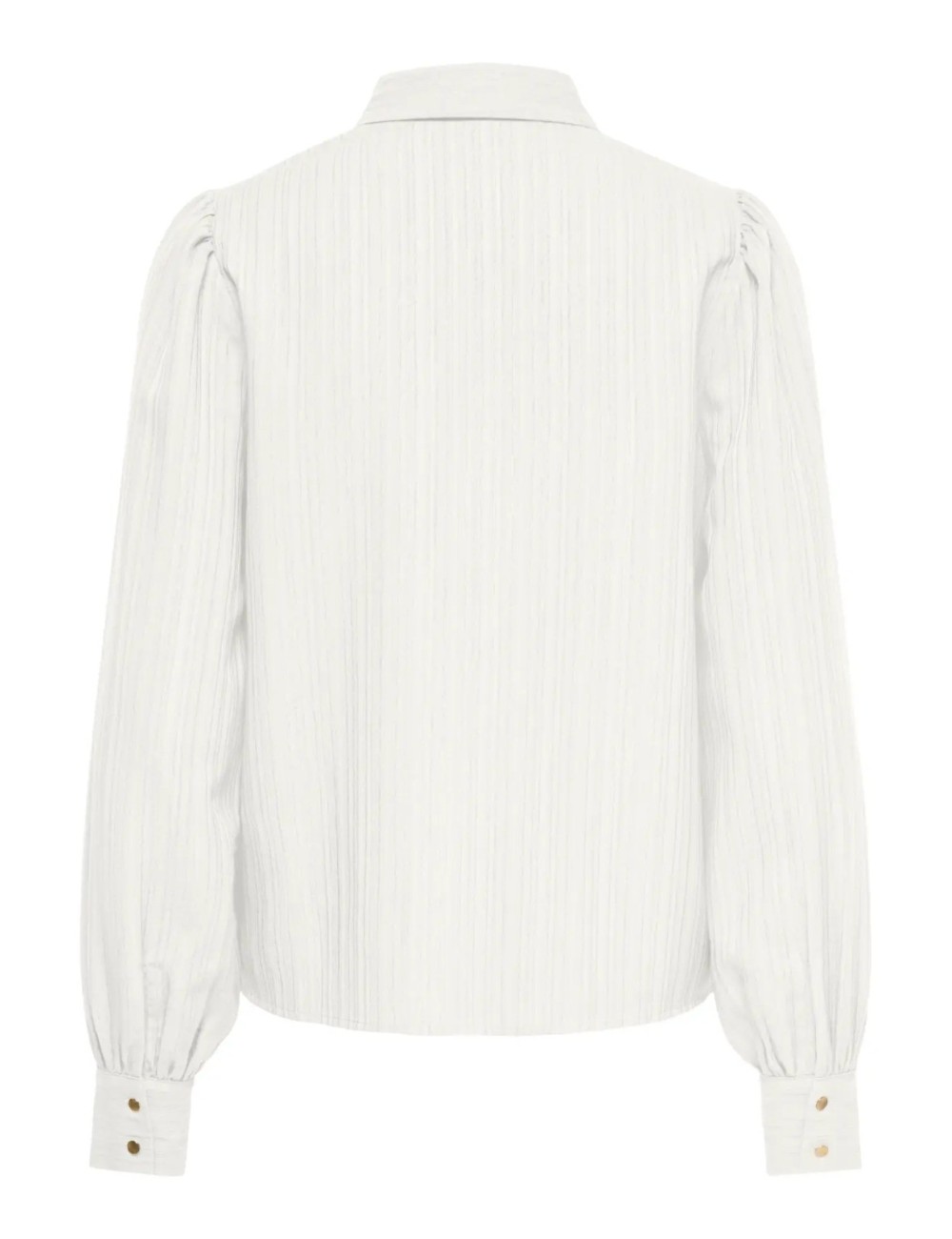 CAMISA TEXTURIZADA CON MANGAS ABULLONADAS BLANCA
