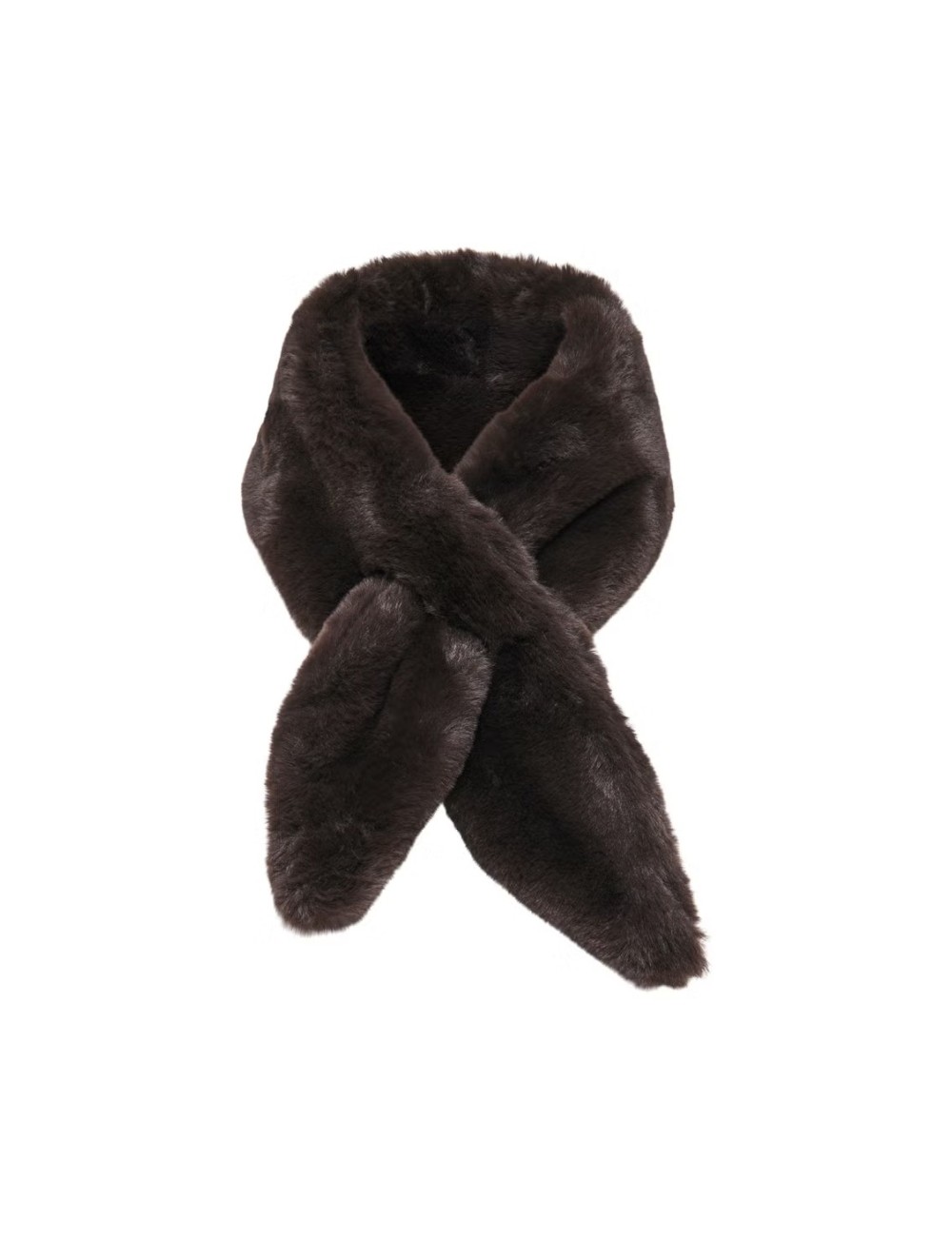 BUFANDA CUELLO PELO  MARRÓN