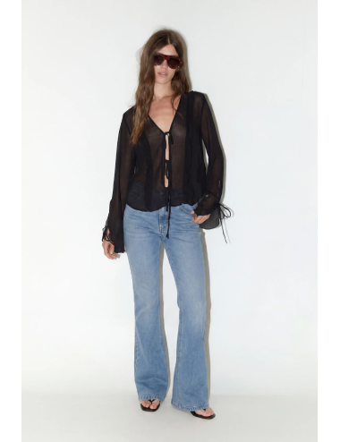 JEANS FLARE HIGH RISE AZUL CLARO