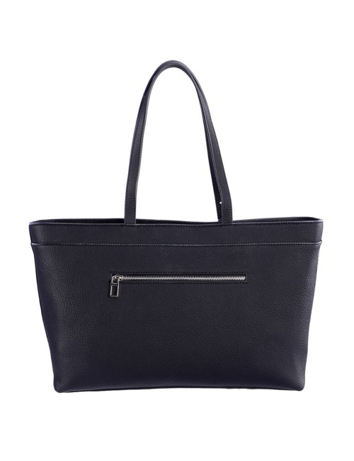 BOLSO SHOPPER POLIPIEL NEGRO