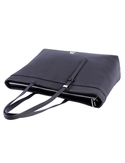 BOLSO SHOPPER POLIPIEL NEGRO