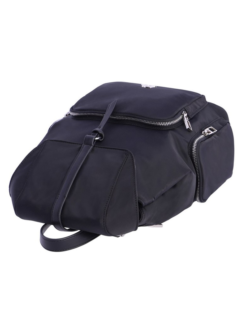 MOCHILA NYLON CREMALLERAS NEGRA