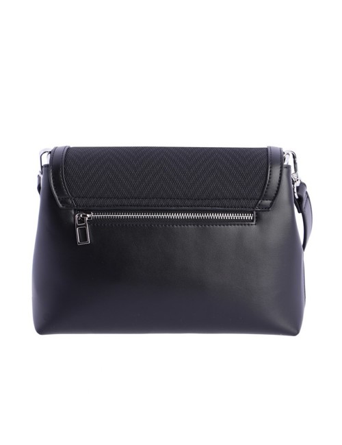 BOLSO BANDOLERA SOLAPA ESPIGA NEGRO