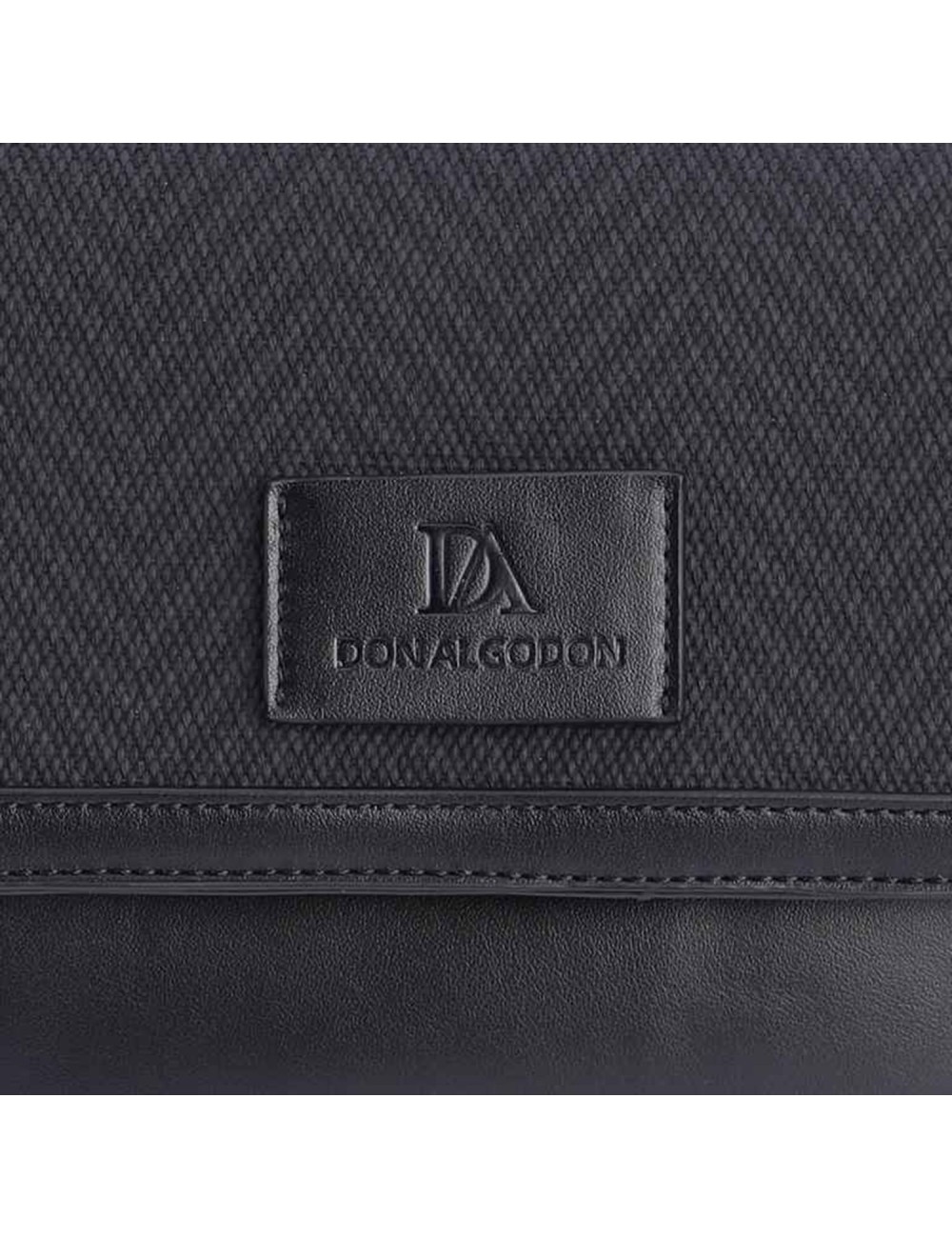 BOLSO BANDOLERA SOLAPA ESPIGA NEGRO