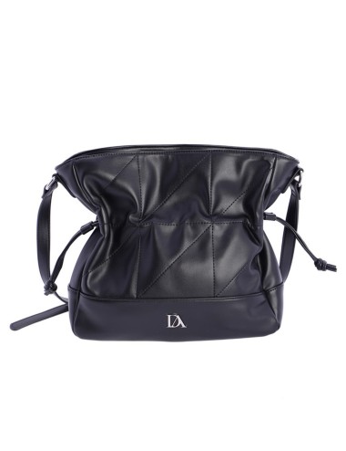BOLSO BANDOLERA DRAPEADO NEGRO