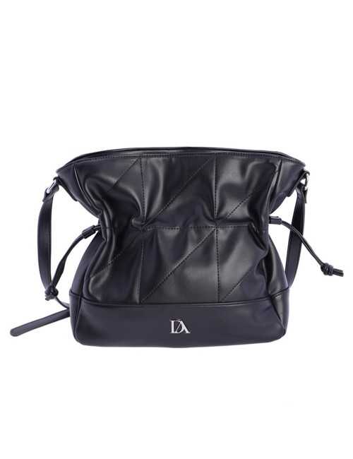 BOLSO BANDOLERA DRAPEADO NEGRO
