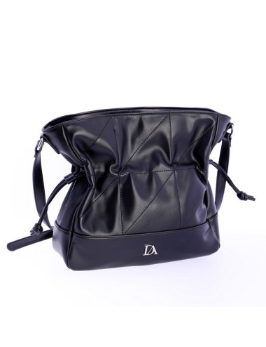 BOLSO BANDOLERA DRAPEADO NEGRO