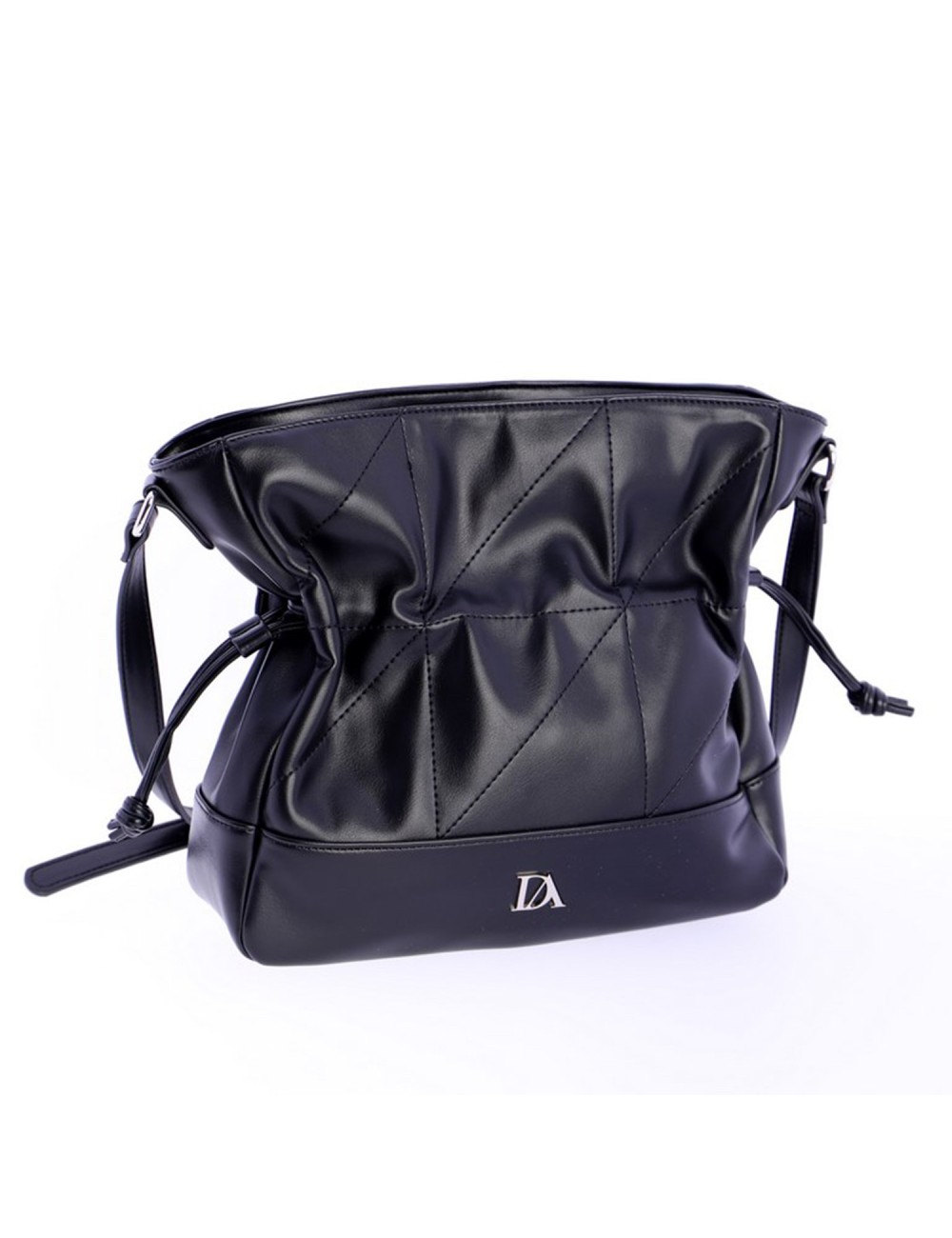 BOLSO BANDOLERA DRAPEADO NEGRO