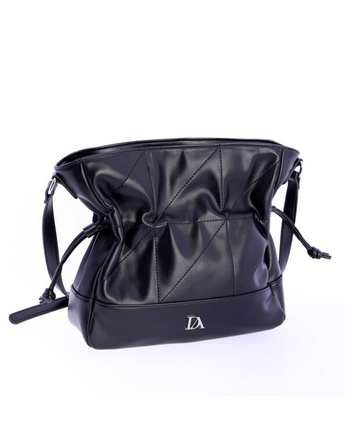 BOLSO BANDOLERA DRAPEADO NEGRO