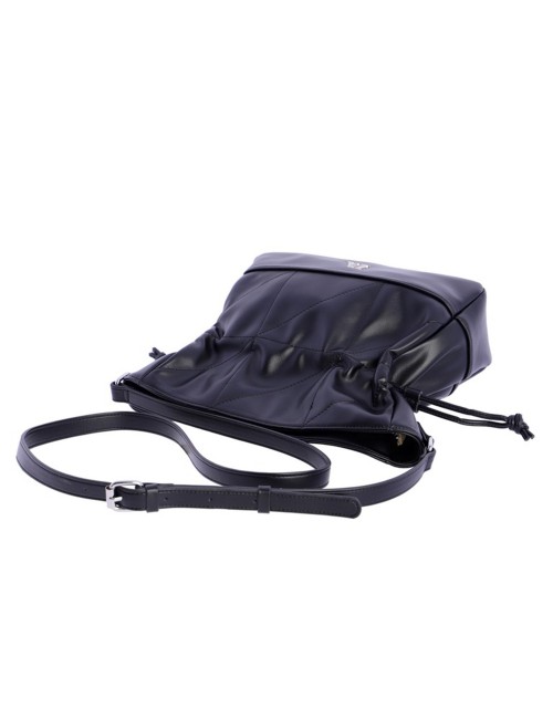 BOLSO BANDOLERA DRAPEADO NEGRO