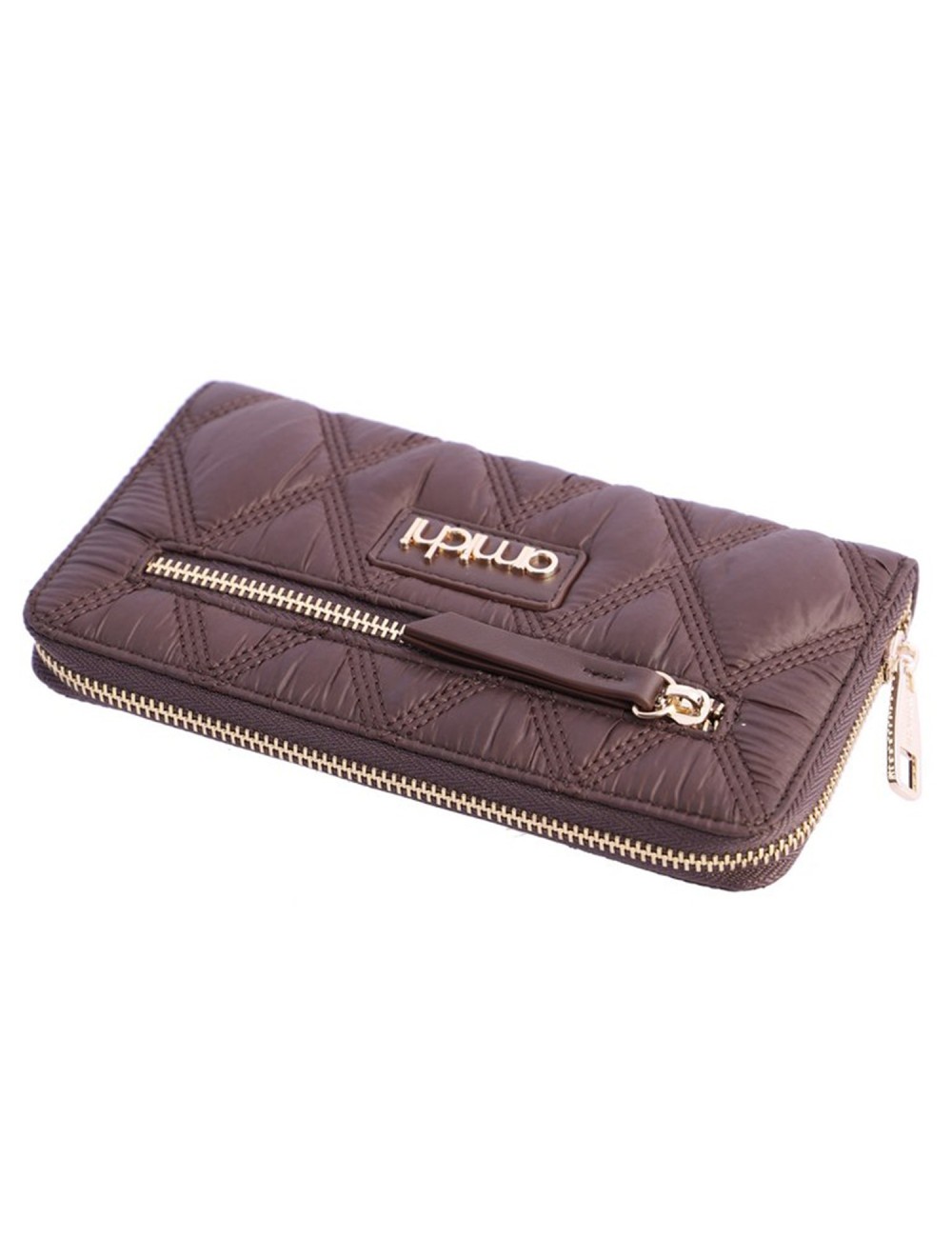 CARTERA ALARGADA ACOLCHADA MARRÓN