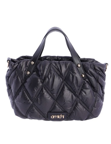 BOLSO DE MANO ACOLCHADO NEGRO